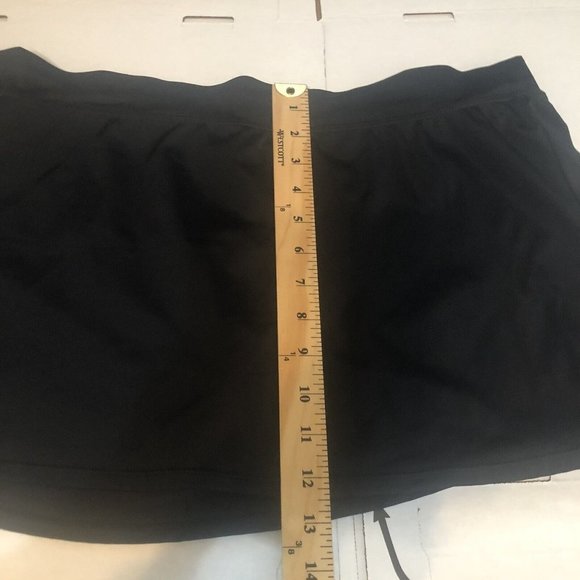 Tropical Escape Women's Swimsuit Skirt Black Beach Pool Vacation Modest Size 16 - Picture 7 of 8